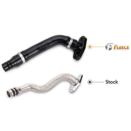 Fleece Turbo Drain Tube Kit for VGT Turbochargers - 07.5-18 Dodge Cummins 6.7L